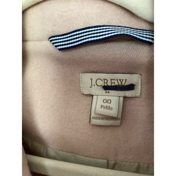 J. Crew Peacoat Wool Toggle Coat Hood Pink Preppy Fall Winter Snowbird French 00 - Picture 11 of 12